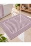 Premium Bath Mat 100% Cotton Water Absorbent Soft Textured Quick Drying Lilac - 4