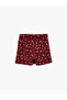 Elastic Waist Floral Velvet Short Skirt - 2
