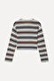 Women's Burgundy Striped Sweater - 2