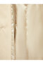 Belted Crocodile Faux Leather Collar Pocketed Buttoned Gabardine Double-Breasted Trench Coat - 5
