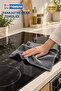 Temsan 3-Piece Checkered Microfiber Cleaning Cloth 40X40 cm Gray Kitchen and General Cleaning Cloth - 4