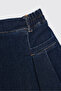 Girl's Navy Blue Denim Skirt - 2