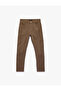 Cotton Pocketed Buttoned Slim Fit Trousers
