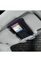 Car Sun Visor Organizer, Microfiber Leather Storage Pouch with Adjustable Straps for Cards, Document - 4