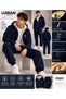 Unisex Hooded Zip-Up Tracksuit Set – Fleece-Lined Top, Relaxed Fit - 2