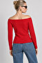 Kayık Yaka Basic Knitwear Sweater Lki̇0063 Red - 4