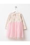 Girl's Bow Printed Tulle Dress - 3
