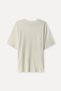 Women's Ecru Oversize Crew Neck T-Shirt - 2