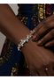 Cross Our Design Necklace Earring Bracelet Set with Gemstones - 4