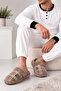Men's Plaid Patterned Plush Gondola House Slippers Winter Closed-Toe Fluffy Slippers Dowry Gift House Slippers Stc1362 - 2