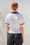 4320 Polo Collar Basic Knitwear Blouse - White - 4