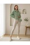 5193 Hooded Plush Crop Jacket - E.Green