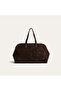 Men's Brown Suede Textured Handbag