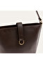 Women's Brown Buckle Shoulder Bag - 3