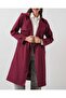 5918 Double Breasted Collar Trench Coat - Claret Red - 3