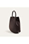 Women's Brown Drawstring Shoulder Bag - 2