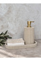Polyresin Soap Dish with Gold Head and Oval Polyresin Stand Set - 5