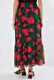8010 Patterned Chiffon Skirt - F. Black - 4