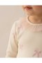 Bow Patterned Tulle Girl's Dress with Ruffled Collar - 2