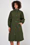 5939 Lined Long Trench Coat - Khaki - 3