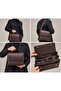 Genuine Leather Men's Briefcase Shoulder and Hand Bag Brown Color - 5