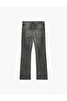 High Waist Slim Fit Cotton Spanish Flare Denim Trousers - Flare Jeans - 2