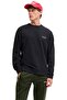 Black JJEARCHIVE Logo Print Round Neck Sweatshirt