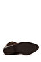 Women's Brown Zippered Suede Leather Cowboy Boots Af180017Ds - 5