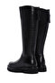 Women's Black Zippered Thick Soled Leather Boots Wf300007Df - 6