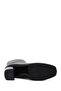 Women's Black Zippered Thick Heeled Leather Boots Af200001Dv - 5