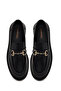 Women's Black Buckle Masculine Loafer Af250001Sv - 4