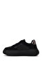 Women's Black Lace-Up Thick-Soled Sneaker Af168002Sk - 3