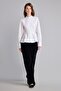Straight Gabardine High Waist Double Leg Trousers I9665Ax26Au - 2