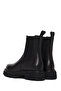 Women's Black Thick-Soled Leather Chelsea Boots Wf190047Dv - 6