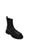 Women's Black Thick-Soled Leather Chelsea Boots Wf190047Dv - 8