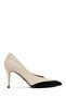 Women's Cream Thin Heeled Leather Stiletto Af100002Dv