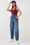 Women's Baggy Jeans 6700 - Navy Blue - 2
