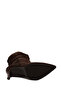 Women's Brown Thin Heeled Suede Leather Boots Wf160016Ds - 6