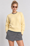 Wool Blend Oversize Knitwear Sweater 4270 Lki̇0062 Yellow