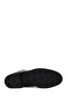 Women's Black Zippered Short Thick Heeled Leather Boots Wf220008Dv - 6
