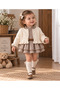 Amour Alttan Snap Fastener Baby Girl Dress and Cardigan Set - 2