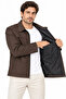 Men's Water Repellent Windproof Lined Full Zipper 4 Season Regular Fit Coat Jacket - Brown - 4