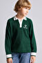 Polo Collar Embroidery Detailed Textured Knitwear Sweater for Boys H9204A826Wn