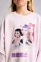 Kpop Demon Hunters Printed Relax Fit Crew Neck Sweatshirt Girls I3551A826Au - 4