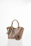 Croco Pattern Handbag Dark Mink - 4