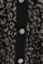 Leopard Pattern Buttoned Oversize Bearded Knitwear Cardigan - Dark Brown - 8