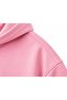 Pink Unisex Oversize 3 Thread Raster Kangaroo Pocket Hooded Sweatshirt with "Rise" Print, Splash Effect and "Be Better Than Yesterday" Slogan Motif - 2