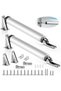 Heavy Duty Pneumatic Storm Door Closer,2 Set Silver Aluminum Screen Door Replacement Kit,Adjustable Closing Speed