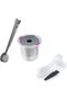 Reusable Stainless Steel K-Cup Coffee Filters,Refillable Pods for K-Select Brewers,Includes Spoon Clamp and Brush