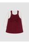 Rmz Gi̇yi̇m Farkiyla Bowknot Baby Girl Velvet Salopet Dress and T-Shirt